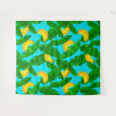 Ontwerp van de waterverf van bananen en bladeren wandkleed (Voorkant (horizontaal))