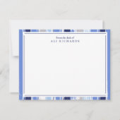 Ontwerp van de Waterverf van de geborstelde blauw  Bedankkaart (Voorkant)