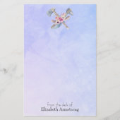 Ontwerp van de Waterverf van Tomahawk Feathers en  Briefpapier (Voorkant)