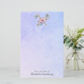 Ontwerp van de Waterverf van Tomahawk Feathers en  Briefpapier (Staand voorkant)