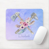 Ontwerp van de Waterverf van Tomahawk Feathers en  Muismat (Met muis)