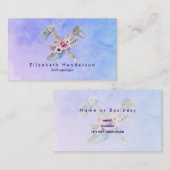 Ontwerp van de Waterverf van Tomahawk Feathers en  Visitekaartje (Voorkant / Achterkant)