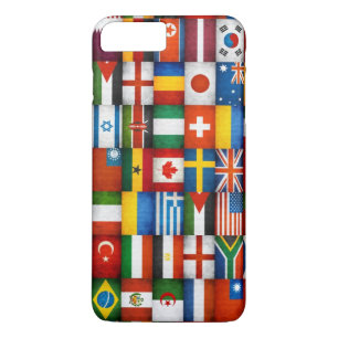 Ontwerp van de wereldwijde vlag van de boomgaard 	iPhone 8/7 plus hoesje