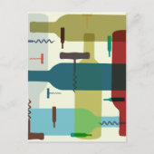 Ontwerp van de wijnfles briefkaart (Voorkant)