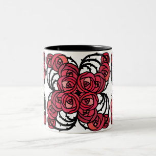 Ontwerp van de wijnstokken van het type Art Nouvea Tweekleurige Koffiemok