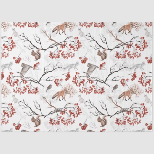 Ontwerp van de Winterhoutlandreeks 12 Tissuepapier (Voorkant)