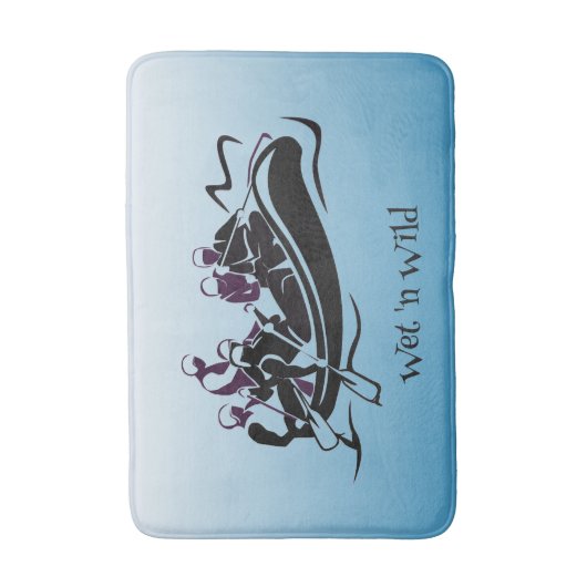 Ontwerp van de witte waterrivierRafting Badmat (Voorkant Verticaal)