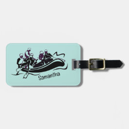 Ontwerp van de witte waterrivierRafting Bagagelabel