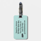 Ontwerp van de witte waterrivierRafting Bagagelabel (Achterkant verticaal)