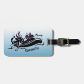 Ontwerp van de witte waterrivierRafting Bagagelabel (Voorkant horizontaal)