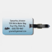 Ontwerp van de witte waterrivierRafting Bagagelabel (Achterkant horizontaal)