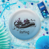 Ontwerp van de witte waterrivierRafting Papieren Bordje (Feest)