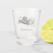 Ontwerp van de witte waterrivierRafting Shot Glas (Achterkant)