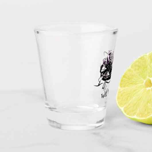 Ontwerp van de witte waterrivierRafting Shot Glas (Links)