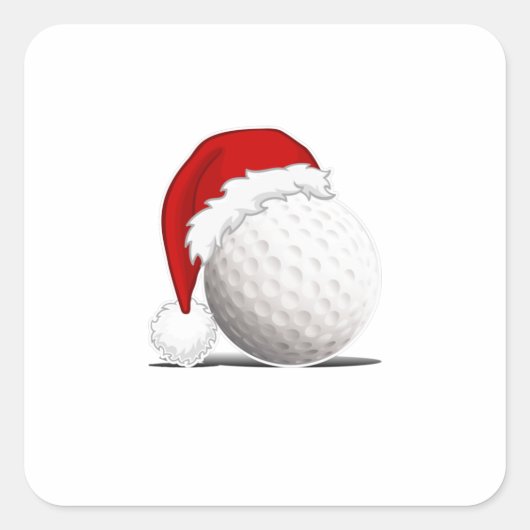 Ontwerp van de wolkbroodfan met Golf ball Merry ke Vierkante Sticker (Voorkant)