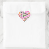 Ontwerp van de Yoga-hartvorm Hart Sticker (Tas)