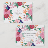  ontwerp van de zomerbloemen visitekaartje (Voorkant / Achterkant)