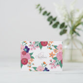  ontwerp van de zomerbloemen visitekaartje (Staand voorkant)