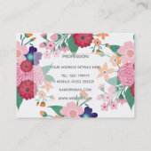  ontwerp van de zomerbloemen visitekaartje (Achterkant)