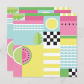 Ontwerp van de zomervrucht, kleurrijk mozaïek (Voorkant / Achterkant)