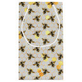 Ontwerp van de zonnebloem- en bijenserie Vijf klei Klein Cadeauzakje (Achterkant)