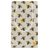 Ontwerp van de zonnebloem- en bijenserie Vijf klei Klein Cadeauzakje (Voorkant)