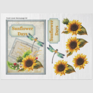 Ontwerp van de Zonnebloem- en Dragonfly-reeks 9 Tissuepapier