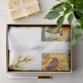 Ontwerp van de Zonnebloem- en Dragonfly-serie 8 Tissuepapier (Geschenk)