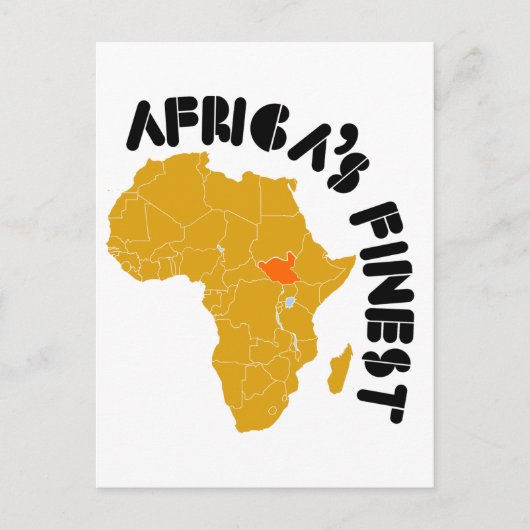 Ontwerp van de Zuid-Soedan-kaart Briefkaart (Voorkant)
