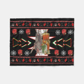 Ontwerp van de Zuidwest-kerstkrampus Fleece Deken (Voorkant (Horizontaal))