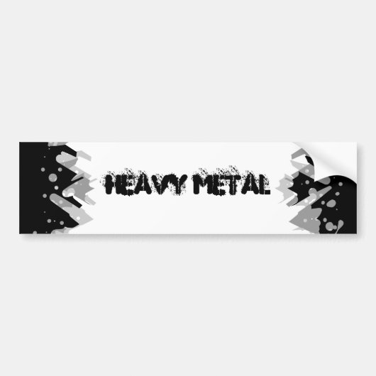 Ontwerp van de zware metalen Grunge Rock Bumpersticker (Voorkant)