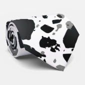 Ontwerp van de zwarte en grijze terrazzo-tegel stropdas (Opgerold)