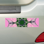Ontwerp van de zwarte en roze Mode Bumpersticker (Op auto)