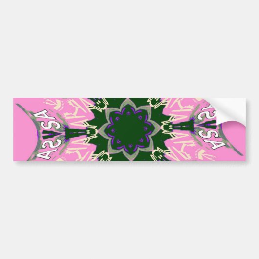 Ontwerp van de zwarte en roze Mode Bumpersticker (Voorkant)