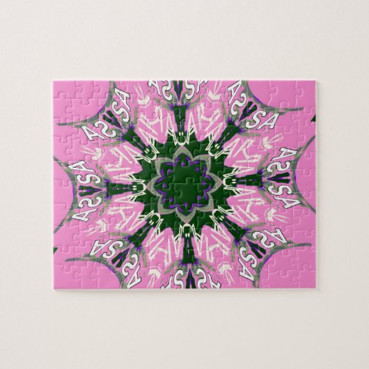 Ontwerp van de zwarte en roze Mode Legpuzzel (Horizontaal)