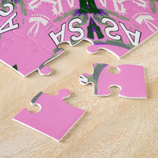 Ontwerp van de zwarte en roze Mode Legpuzzel (Zijkant)