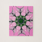 Ontwerp van de zwarte en roze Mode Legpuzzel (Verticaal)