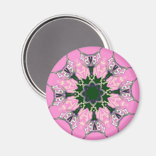 Ontwerp van de zwarte en roze Mode Magneet (Voorkant / Achterkant)