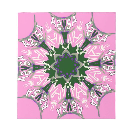 Ontwerp van de zwarte en roze Mode Notitieblok (Voorkant)