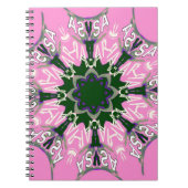 Ontwerp van de zwarte en roze Mode Notitieboek (Voorkant)