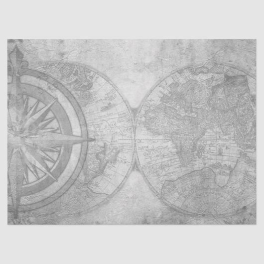 Ontwerp van de zwarte en witte digitale kaartreeks tissuepapier (Voorkant)