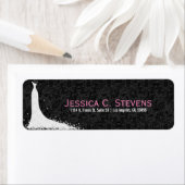 Ontwerp van de zwarte en witte dress voor weduwen etiket (Insitu)