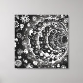 Ontwerp van de zwarte en witte florale tunnel canvas afdruk (Voorkant)