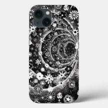 Ontwerp van de zwarte en witte florale tunnel