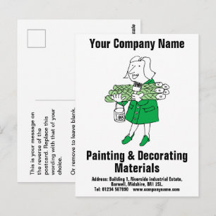 Ontwerp van decoratiematerialen of decoratiebenodi briefkaart