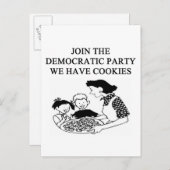 ontwerp van democratische partij uitnodiging briefkaart (Voorkant / Achterkant)