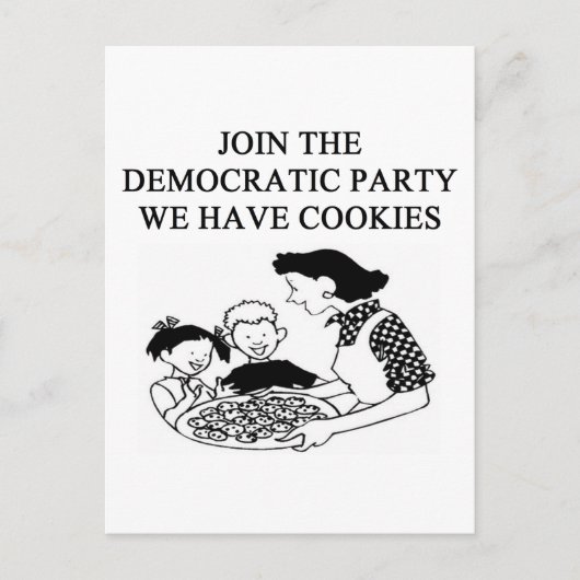 ontwerp van democratische partij uitnodiging briefkaart (Voorkant)