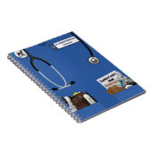 Ontwerp van diergeneeskundige blauw scrobs en pock notitieboek (Rechterzijde)