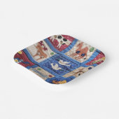 Ontwerp van dierlijk quilt papieren bordje (Gebogen)