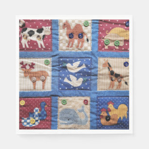 Ontwerp van dierlijk quilt servet